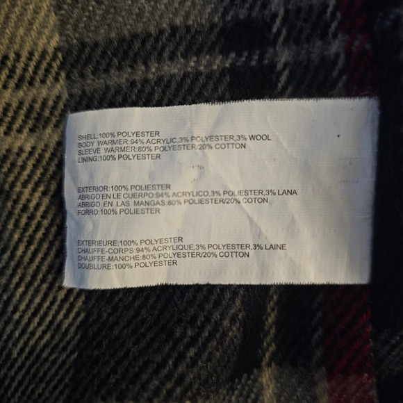 Nautica Women's Removable Plaid Lined Hooded Water Resistant Jacket Size 1X Navy - Picture 6 of 7